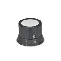 GN 726.2 Control Knob Aluminum with Scale Ring